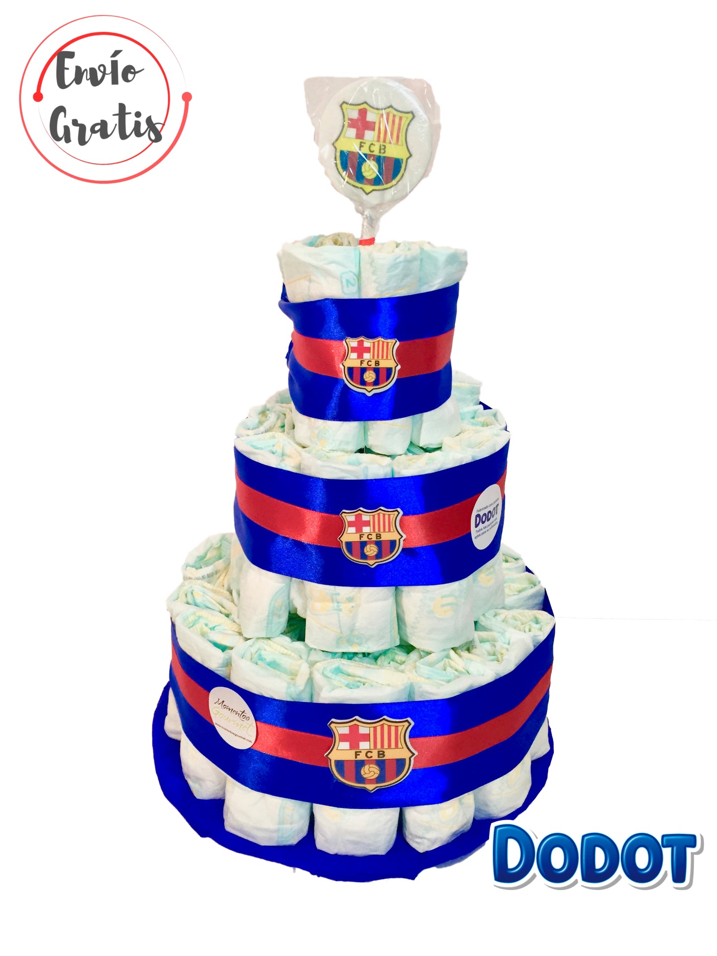 Tarta de pañales DODOT F.C. Barcelona