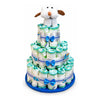 Tarta de pañales perrito toalla