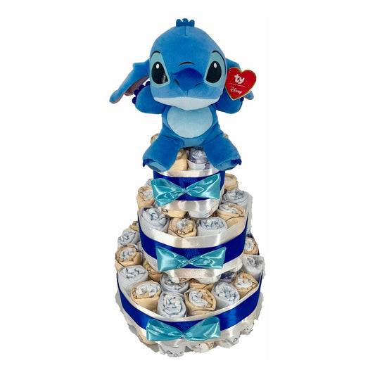 Tarta de pañales Stitch